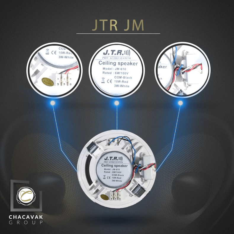 نمایی از بلندگو سقفی JTR JM-610